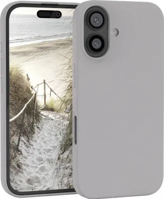 Produktbild von EAZY CASE Silikonhülle für Apple iPhone 16, Silikon Backcover Schutz in Grau