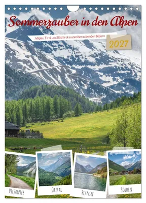 Produktbild von Sommerzauber in den Alpen (Wandkalender 2027 DIN A4 hoch), CALVENDO Monatskalender
