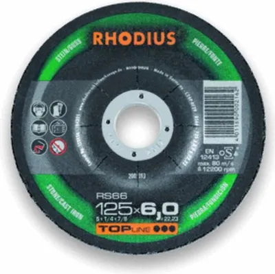 Produktbild von Rhodius Schleifscheibe RS 66 125x7,0x22,23mm Stein Topline - 200393