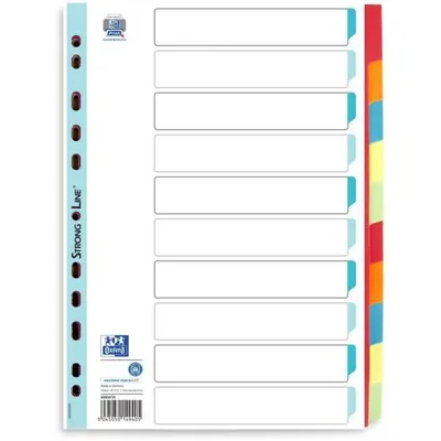 Image de ELBA Karton-Register, blanko, DIN A4, farbig, 10-teilig