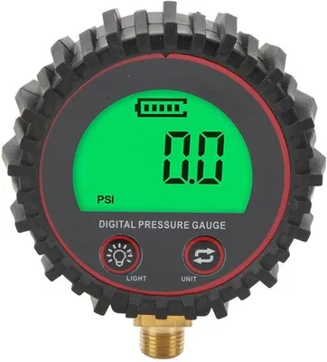 Obrázek produktu pro Digitální manometr na tlak pneumatik pro automobily a nákladní vozidla s LCD displejem a vysokou přesností