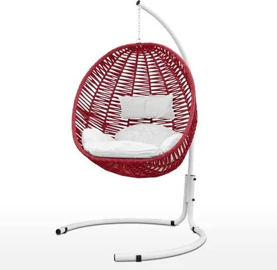 Productafbeelding van Famanu hangstoel Cocoon, geschikt voor binnen- en buitengebruik - Rood