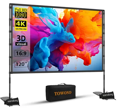 Productafbeelding van Projectiescherm en statief, 304,8 cm (120 inch) projectiescherm voor