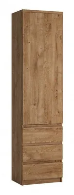Produktbild von Schrank 200x50,1x40 cm, 1-türig, 3 Schubladen, 4 Einlegeböden, griffloses Öffnungssystem