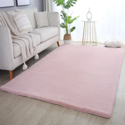 Zdjęcie produktu dla Ayyildiz | Dywan Pluszowy Pouffy - 200 cm x 290 cm - Pudrowy Róż - Elegancja i Komfort