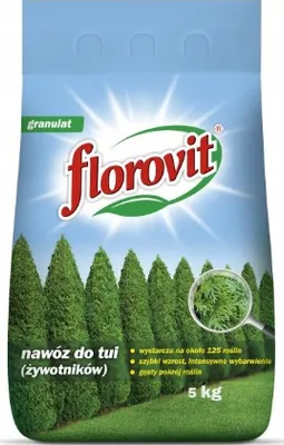 Zdjęcie produktu dla Florovit do tui nawóz wiosenny (żywotników) worek 5kg iglaków