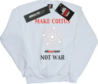 Produktbild von The Big Bang Theory - "Make Coitus Not War" Sweatshirt für Herren BI10613 (3XL) (Weiß)