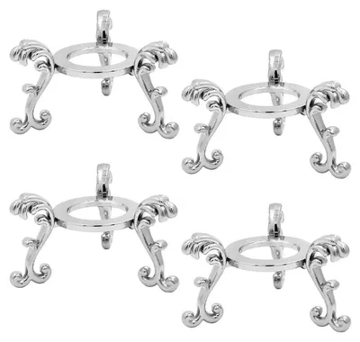 Kristallkugel-Ständer, 4 Stück, silber, für 5–7 cm Kugeln