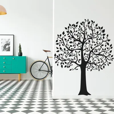 Immagine prodotto di Decords, Adesivo murale – Betulla con foglie, 33 x 41 cm