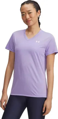 Zdjęcie produktu dla Under Armour Tech Solid Ssv koszulka z krótkim rękawem fioletowa S damska fioletowa S