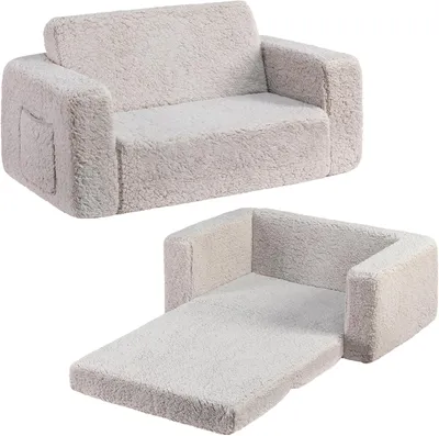 Imagen del producto de Sofá cama infantil, extra ancho, 110x200 cm, 2 en 1, ideal para habitaciones infantiles