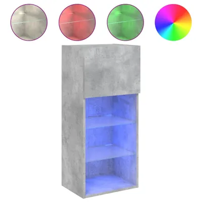 Produktbild von vidaXL TV-Schrank mit LED-Leuchten Betongrau 40,5x30x90 cm