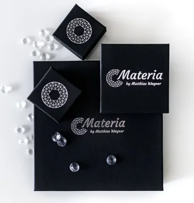 Produktbild von MATERIA by Matthias Wagner Mandala Gold Kettenanhänger Blume 925 Silber vergoldet mit Zirkonia KA-510-Gold, Auswahl :ohne Kette