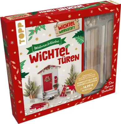 Immagine prodotto di Kreativ-Set Weihnachtliche Wichteltüren. Anleitungsbuch + Material. Set zum Buch