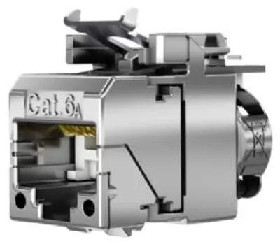 Produktbild von Telegärtner J00029A6001, Flach, Silber, RJ-45, Weiblich, Cat6a, 30 N