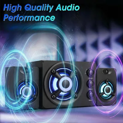 Produktbild von PC Lautsprecher Subwoofer Bass Sound System für Laptop Computer USB 3,5mm Klinke