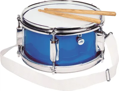 Produktbild von goki 14015 Spielmannszugtrommel mit Snare, blau