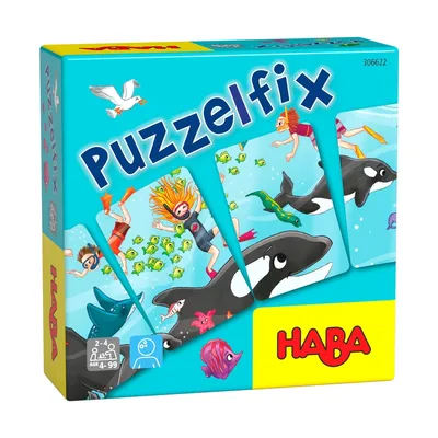 Produktbild von HABA Puzzelfix Kartenspiel für Kinder ab 5 Jahren, 48 Karten mit verschiedenen Motiven und Schwierigkeitsstufen