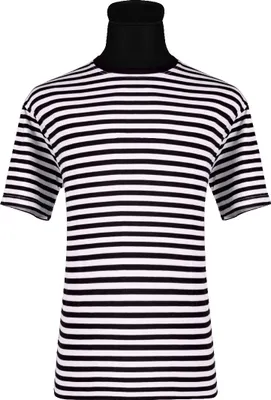 Produktbild von T2595-0102-3XL schwarz-weiß Damen-Herren Kurzarm Ringelshirt Matrosenhemd Gr.3XL