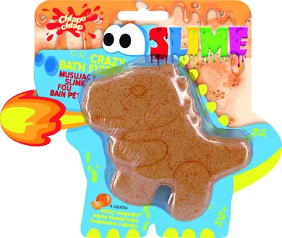 Image de CHLAPU CHLAPU Slime effervescent DINOSAURE Mandarine