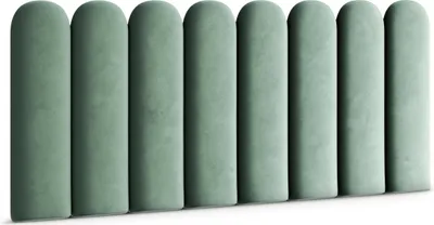 Produktbild von Polsterpaneel ovales WANDPOLSTER Wandkissen Bettkopfteil Wandpaneel Magic Velvet Mint 20 cm x 80 cm