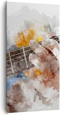 Produktbild von Bild auf Leinwand - Leinwandbild - Gitarre Musik - 65x120cm - Wand Bild - Wanddeko - Wandbilder - Leinwanddruck - Bilder - Kunstdruck - Wanddekoration - Leinwand bilder - Wandkunst - PA65x120-3448