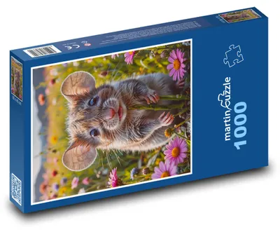 Obrázek produktu pro Puzzle 1000 Myš na rozkvetlé louce - martinpuzzle