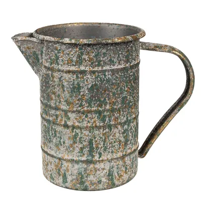 Zdjęcie produktu dla Clayre & Eef Dzbanek dekoracyjny 19x10x15 cm Szary metalowy