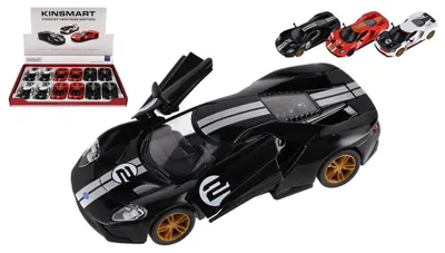 Immagine prodotto di Modellino Kinsmart Ford GT 1:38 metallo/plastica 12,5 cm 3 colori a molla 12 pezzi in confezione
