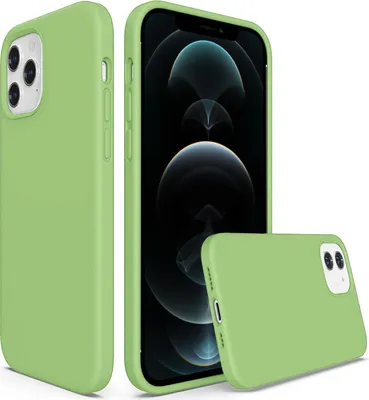 Zdjęcie produktu dla Etui ochronne na telefon komórkowy Apple iPhone 12 Pro Max silikonowe etui na telefon komórkowy, zielone