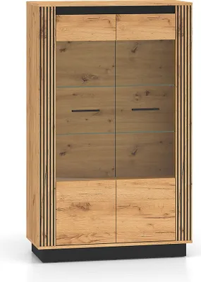 Produktbild von Geschirrschrank Solal mit 2 Türen, Holzoptik, 141cm