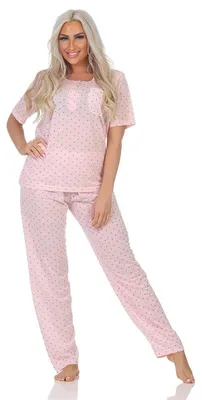Obrázek produktu pro Dámské dvoudílné noční pyžamo, růžová/M/38