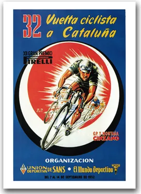 Produktbild von Poster - Canvas - Leinwand - 59,4 cm x 84,1 cm - Fotoposter - Leinwandkunst - Vuelta Ciclista