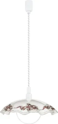 Produktbild von EGLO Pendelleuchte Vetro, Hängelampe mit Spiralkabel, höhenverstellbar, Pendellampe klassisch, Esstischlampe aus satiniertem Glas, E27