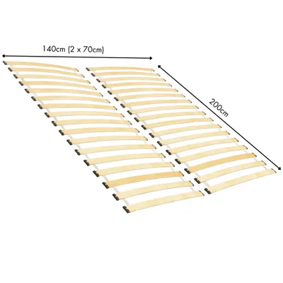 Produktbild von INNOVAHOME Rollrost 140x200 - Zweiteiliger Lattenrost und Lattenrahmen