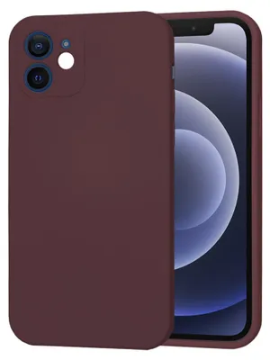 Zdjęcie produktu dla Techsuit SoftFlex etui na iPhone 12 – śliwkowo-czerwone