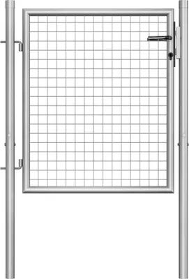 Obrázek produktu pro Zahradní branka pozinkovaná ocel 100 x 75 cm stříbrná