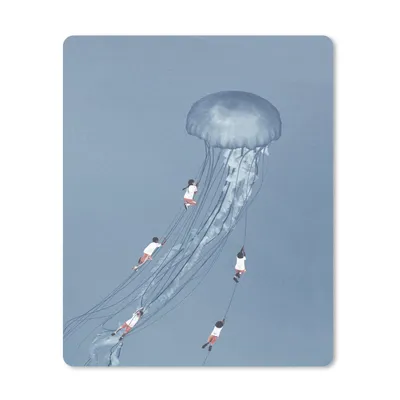 Produktbild von MuchoWow® Mauspad Mousepad Kinder - Quallen - Meerestiere - Vintage 30x40 cm - Mousepads - Maus Mat - Pad - Mausunterlage - Mausmatten