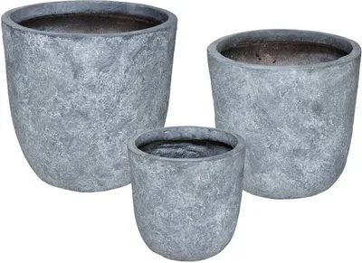 Produktbild von Set aus 3 fiberglas-töpfen d27 34 43cm  - Atmosphera créateur d'intérieur
