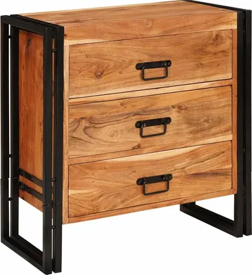 Immagine prodotto di vidaXL Credenza Marrone 66 x 33 x 70 cm in legno massiccio di Acacia