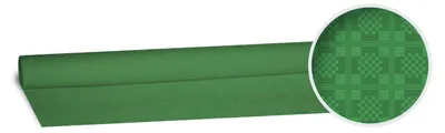 Produktbild von 1 Rolle Damasttischdecke Tischtuch aus Papier 1,20m x 8m dunkelgrün