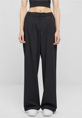 Obrázok produktu pre Dámske nohavice Urban Classics Ladies Ultra Wide Pleat-Front Pants black - 28