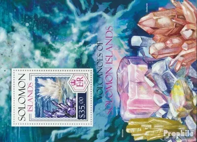 Produktbild von Briefmarken Salomoninseln 2014 Mi Block 244 (kompl. Ausg.) postfrisch Vulkane & Mineralien