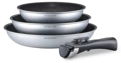3er-Topfset 20/24/28 cm, antihaftbeschichtet, für alle Herdarten