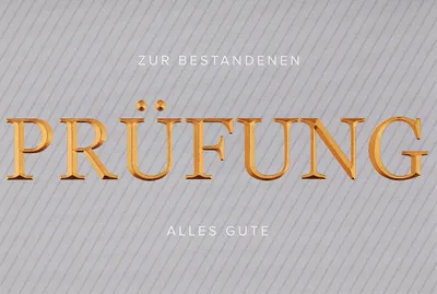 Produktbild von Prüfung - - Glückwunschkarte im Format 11,5 x 17 cm mit Briefumschlag