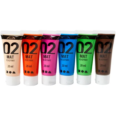 Produktbild von A-Color Acrylfarbe Matt Standard 6 x 20 ml sortiert