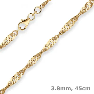 3-8mm-Singapurkette-aus-333-Gelbgold-45cm