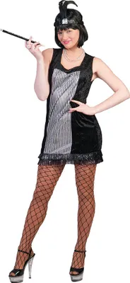 Produktbild von Kostüm Charleston Kleid schwarz silber Größe: 36-38