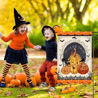 Produktbild von Ostergartendekorationen, Halloween-Flaggen, Halloween-Gartenflaggen, Gartendekorationen für draußen