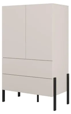 Produktbild von Furniture24 Hochschrank Jukon 24Ksnd38 Kommode 90 X 150 X 40 Cm Kaschmir